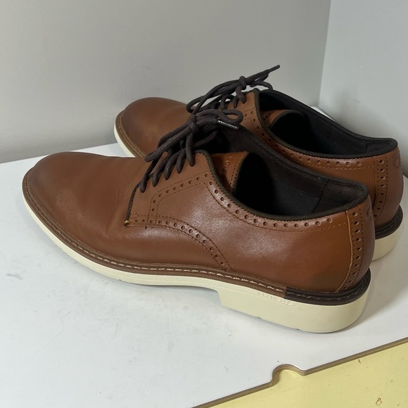 Brand New Cole Haan 9.5 GrandSeries Brown Leather Classic Oxford Dress Shoe - Picture 4 of 12